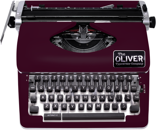 The Oliver Typewriter Company Legacy Manual Typewriter, Burgundy