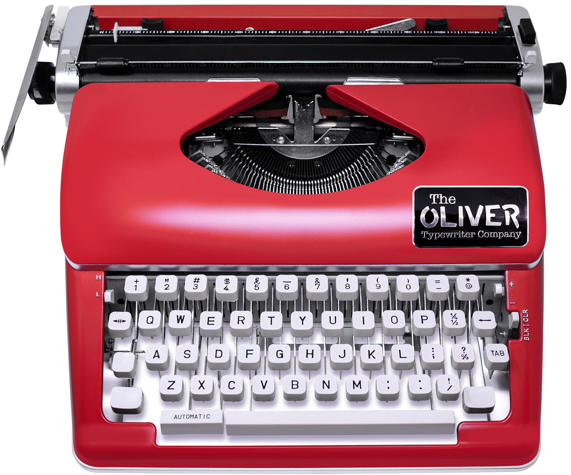 Royal Classic Manual Metal Typewriter Machine with Storage Case, Red