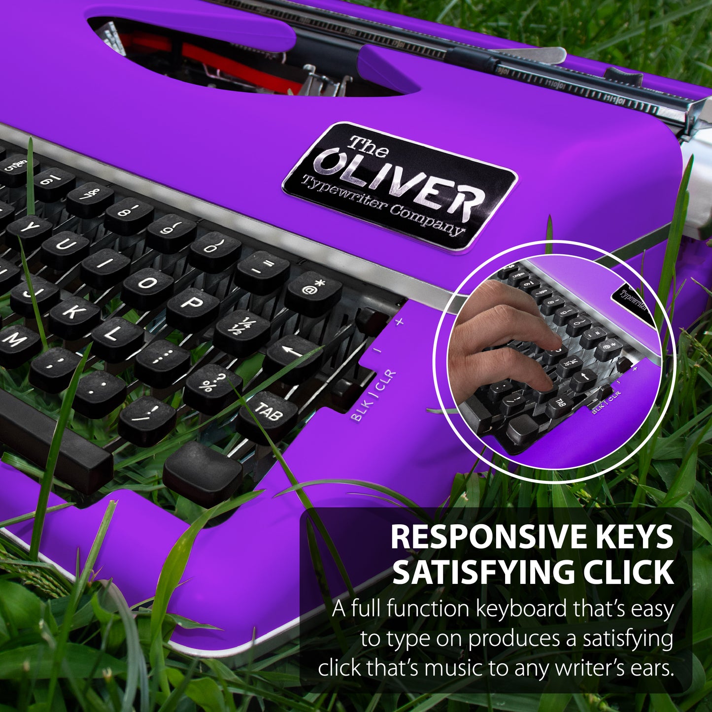 The Oliver Typewriter Company Legacy Manual Typewriter, Purple