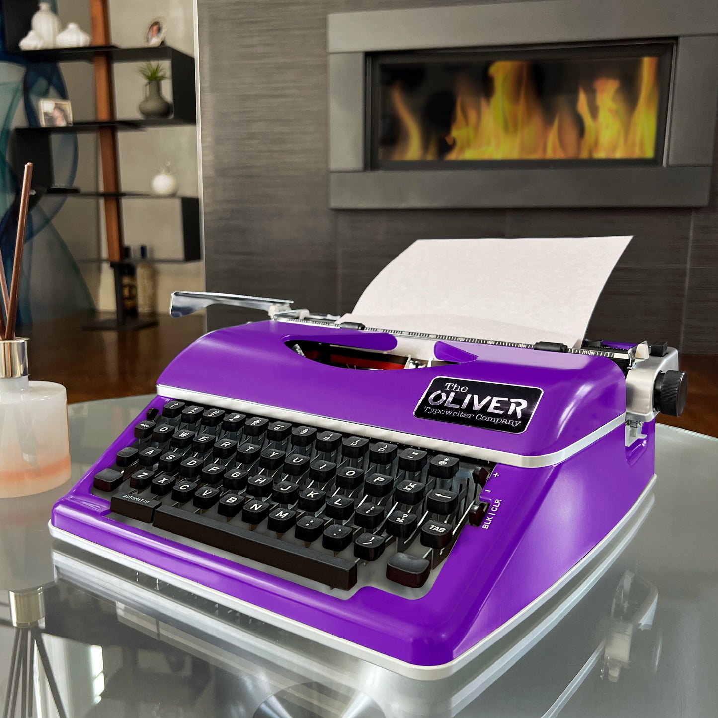 The Oliver Typewriter Company Legacy Manual Typewriter, Purple