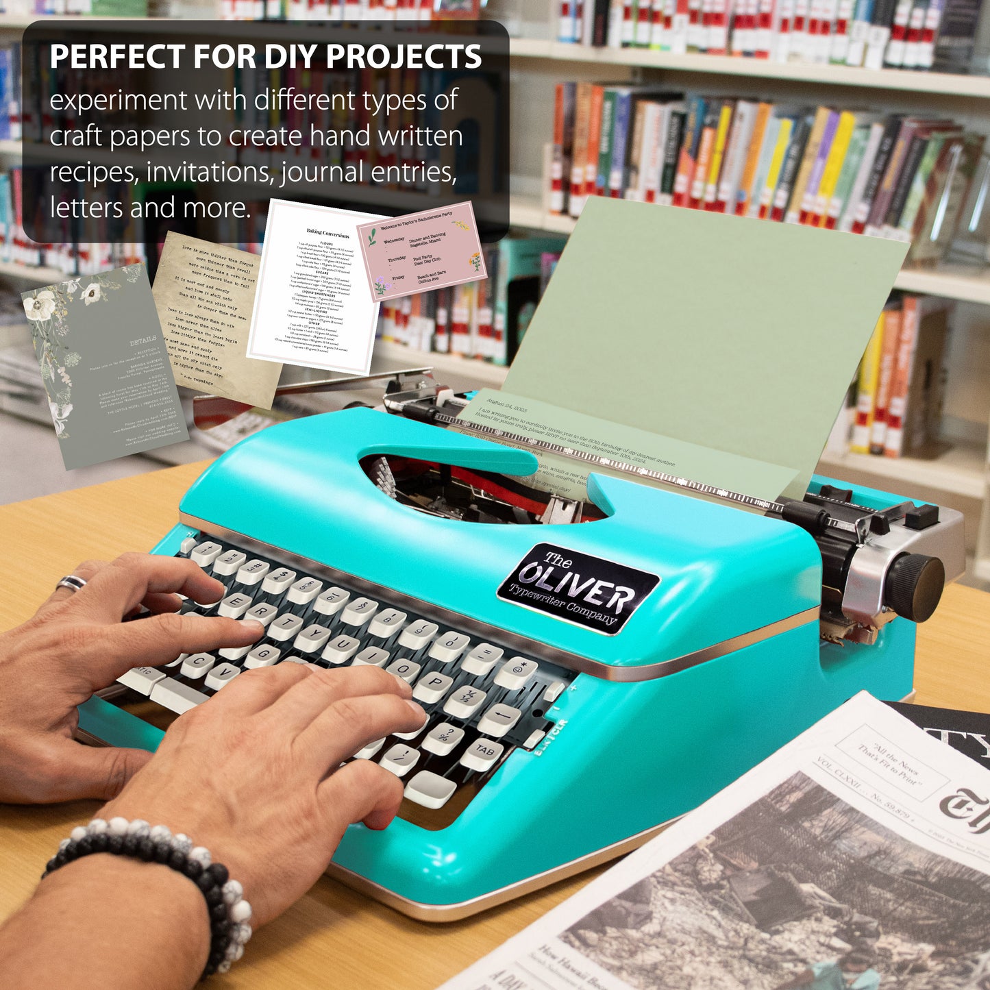 The Oliver Typewriter Company Timeless Manual Typewriter, Mint