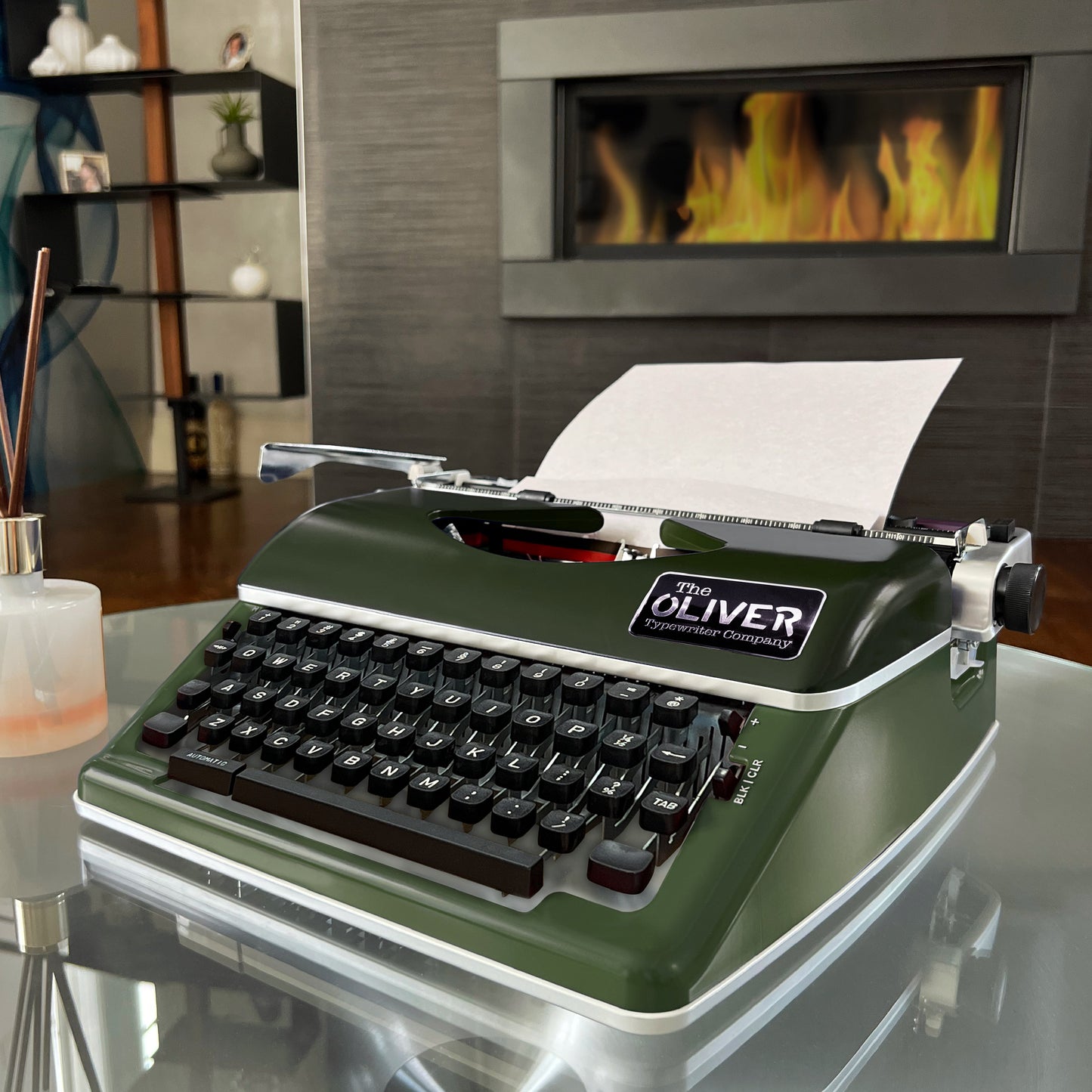 The Oliver Typewriter Company Legacy Manual Typewriter, Olive