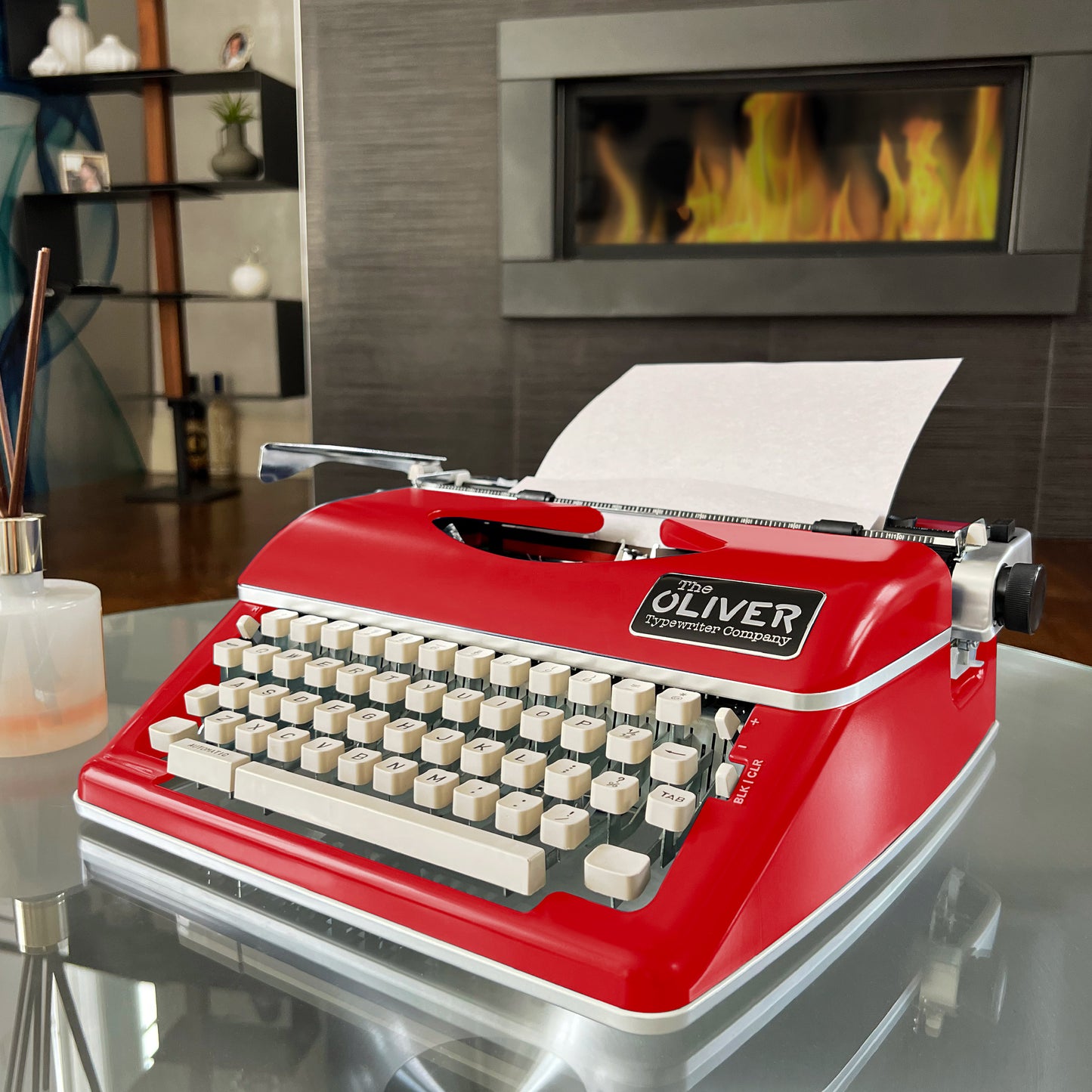 The Oliver Typewriter Company Timeless Manual Typewriter, Red