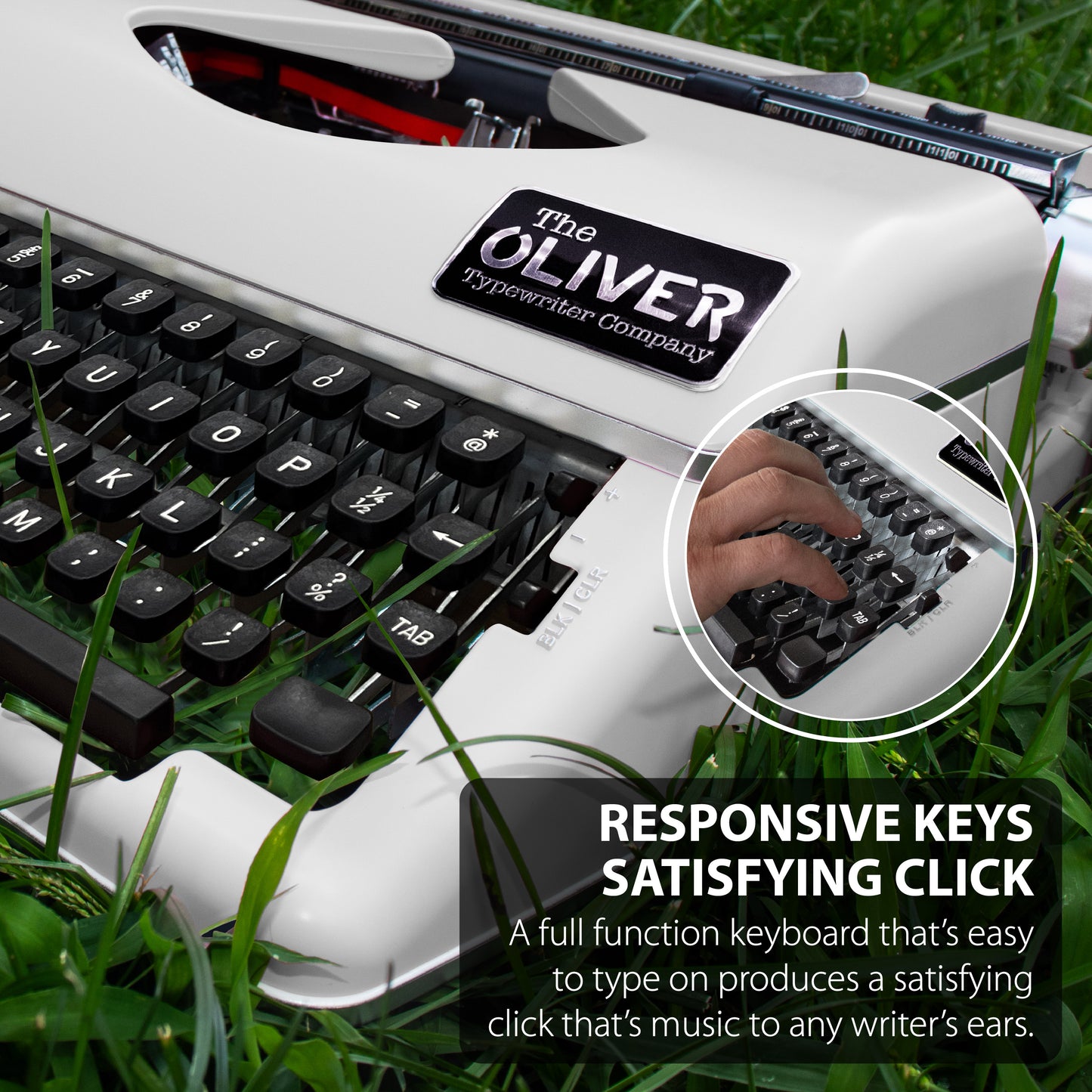 The Oliver Typewriter Company Legacy Manual Typewriter, White