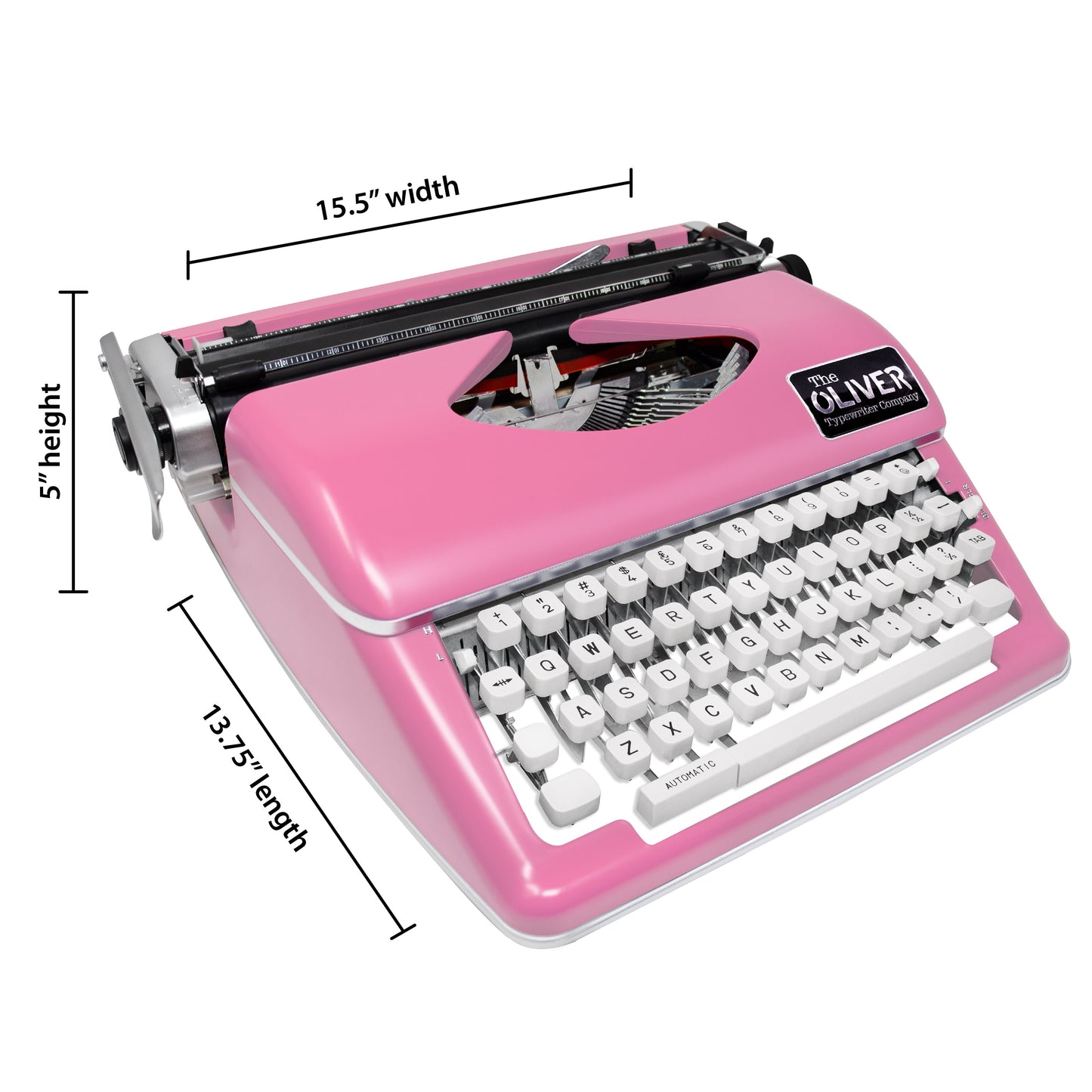 The Oliver Typewriter Company Timeless Manual Typewriter, Pink