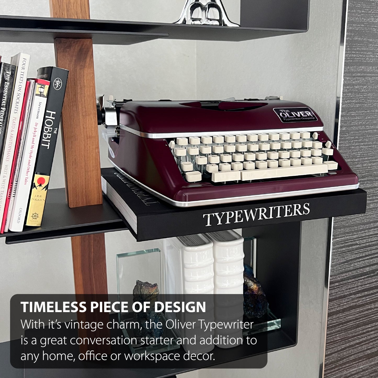 The Oliver Typewriter Company Timeless Manual Typewriter, Burgundy