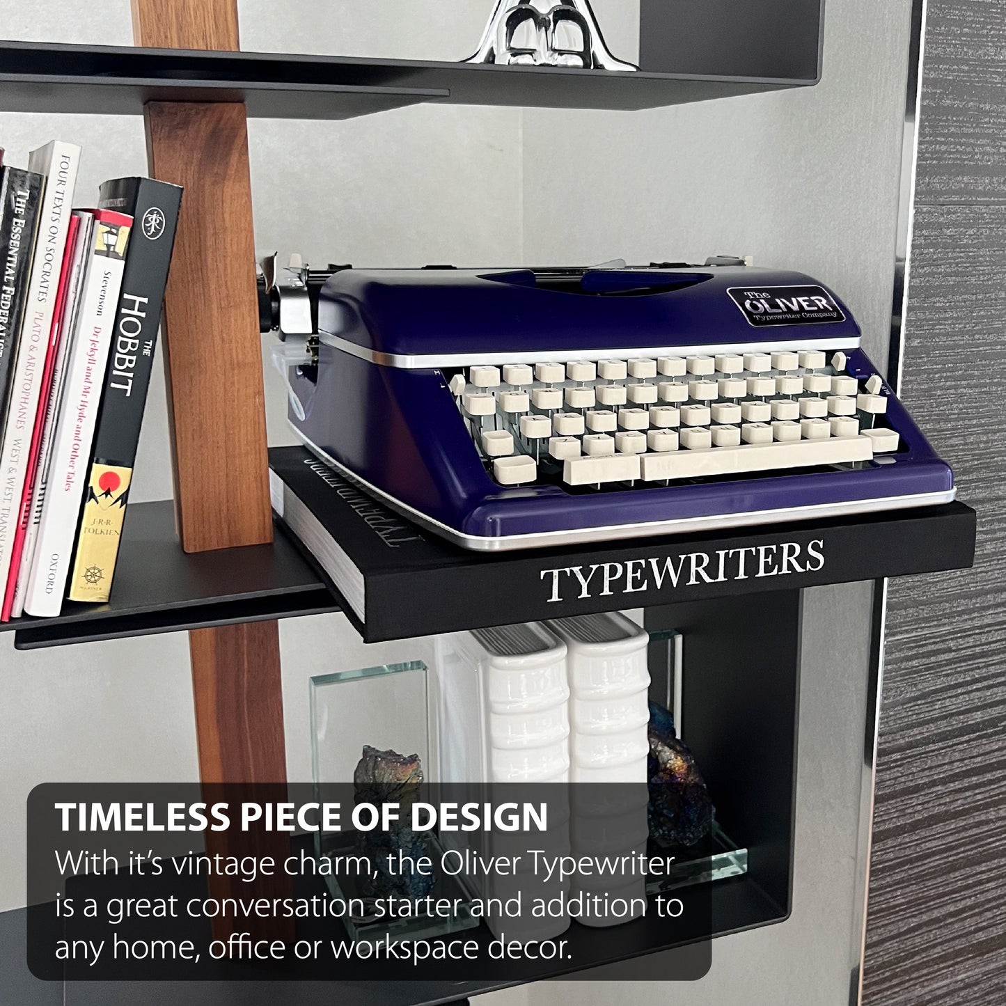 The Oliver Typewriter Company Timeless Manual Typewriter, Royal Blue