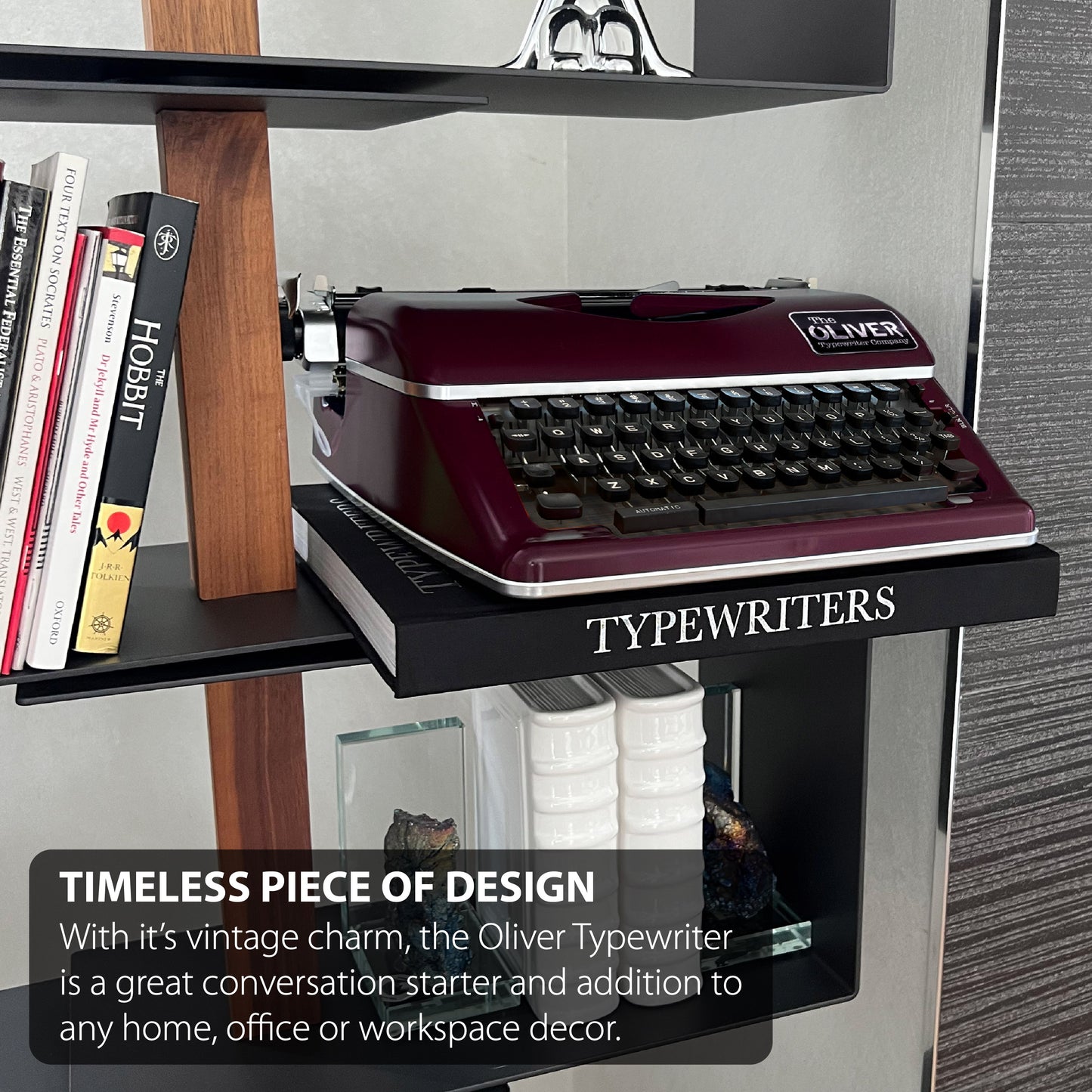 The Oliver Typewriter Company Legacy Manual Typewriter, Burgundy