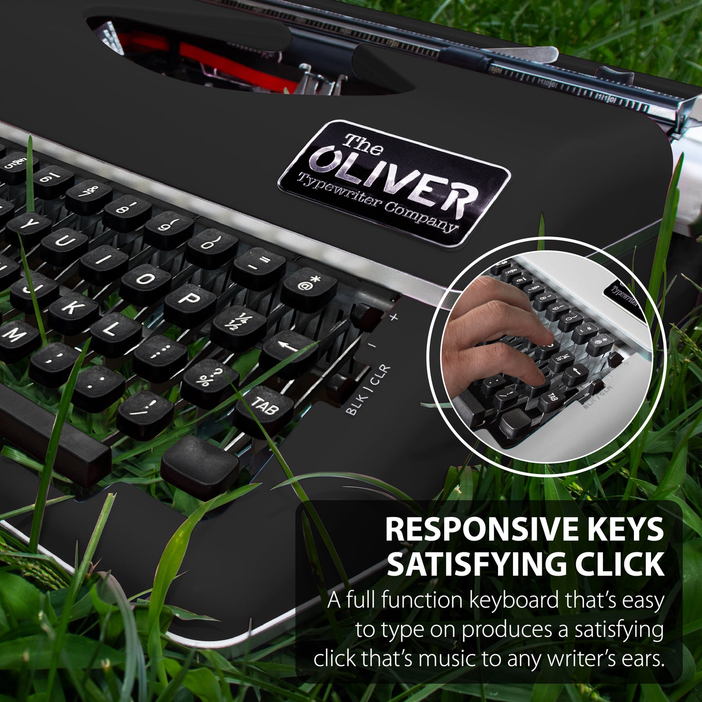 The Oliver Typewriter Company Legacy Manual Typewriter, Black