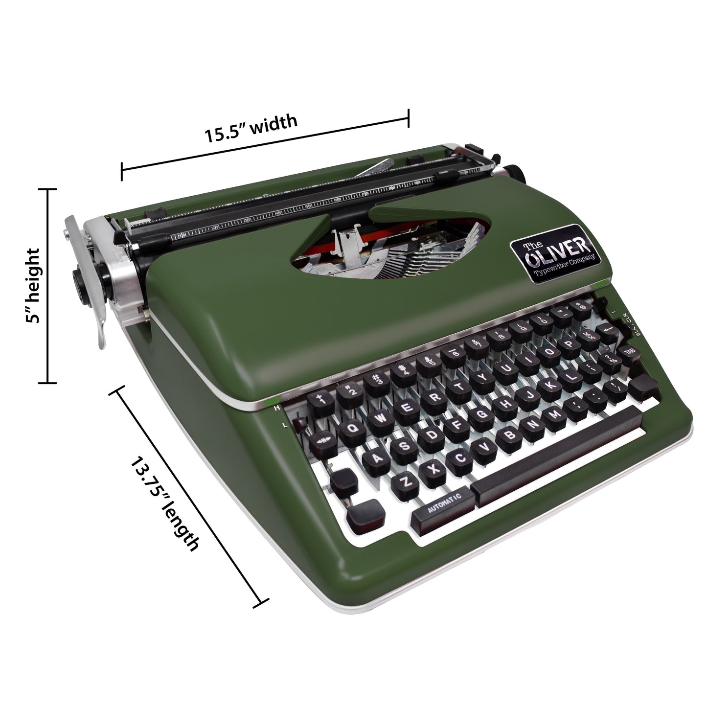 The Oliver Typewriter Company Legacy Manual Typewriter, Olive