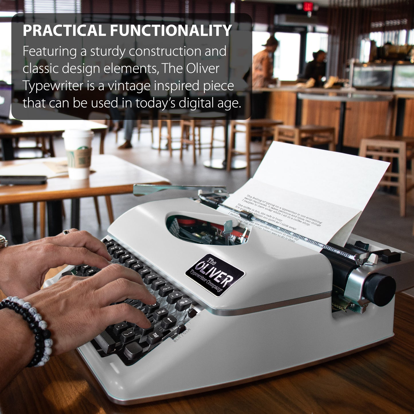 The Oliver Typewriter Company Legacy Manual Typewriter, White