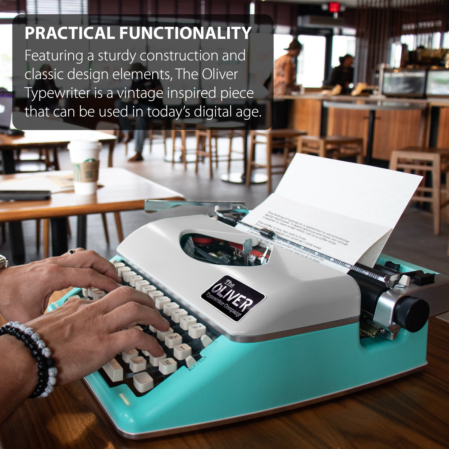 The Oliver Typewriter Company Timeless Manual Typewriter, Retro Design