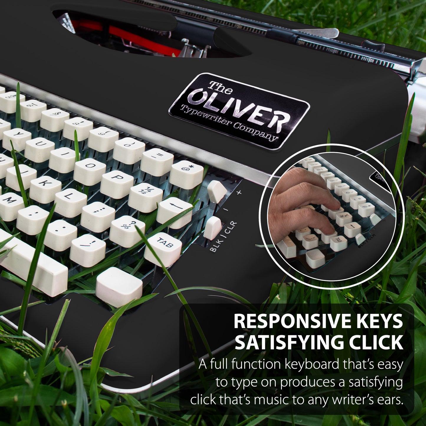 The Oliver Typewriter Company Timeless Manual Typewriter, Black