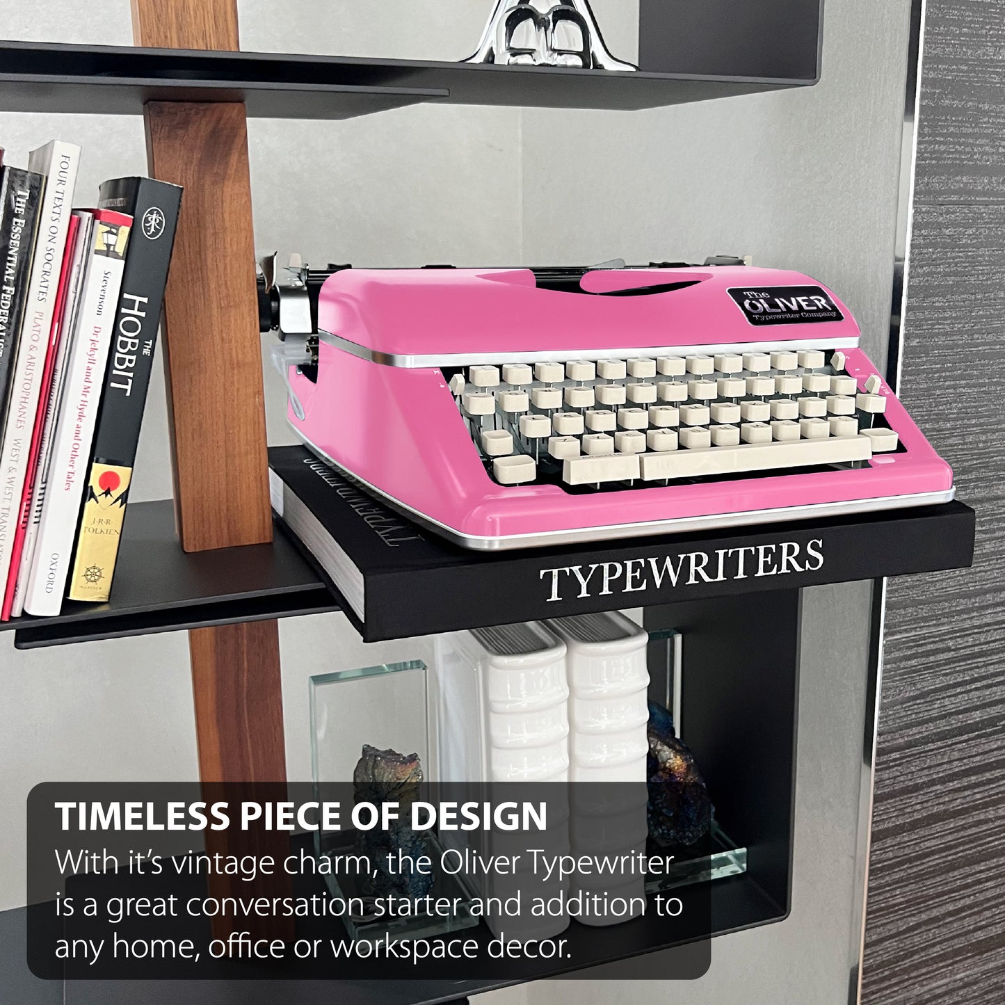 The Oliver Typewriter Company Timeless Manual Typewriter, Pink