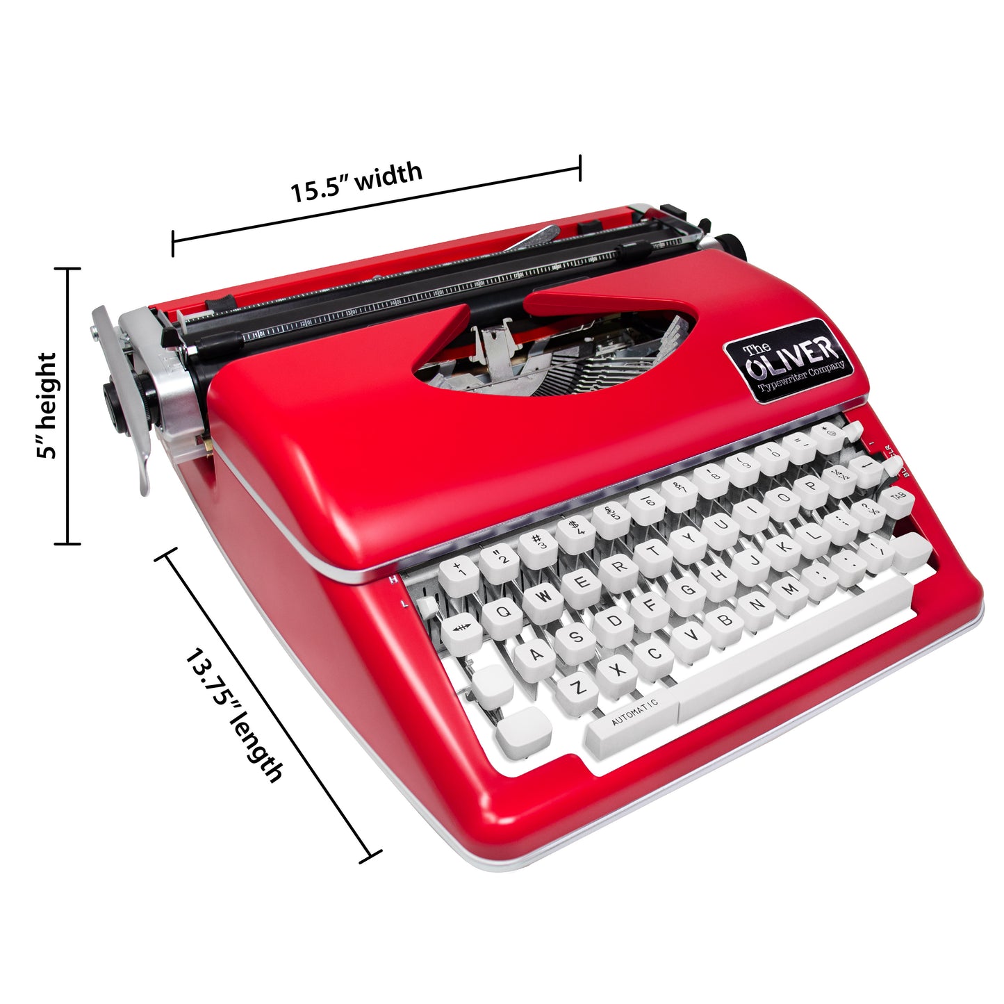 The Oliver Typewriter Company Timeless Manual Typewriter, Red
