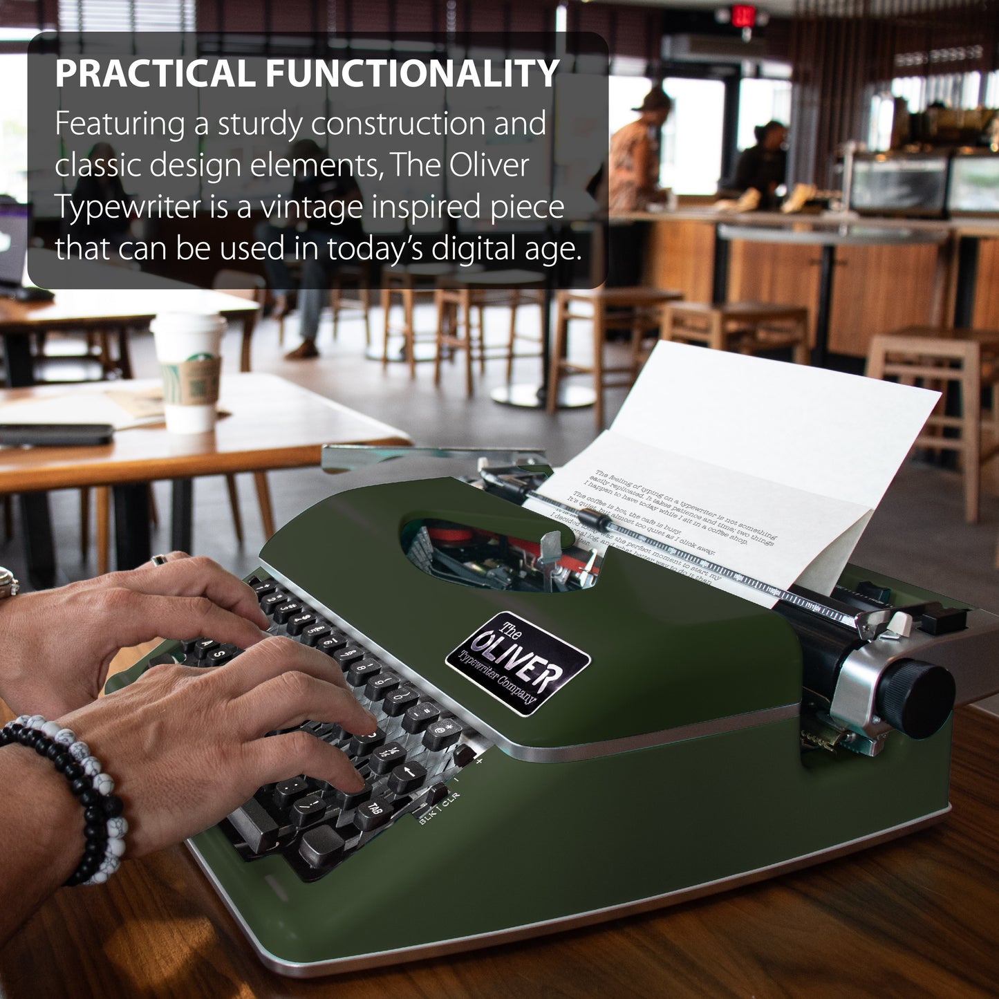 The Oliver Typewriter Company Legacy Manual Typewriter, Olive