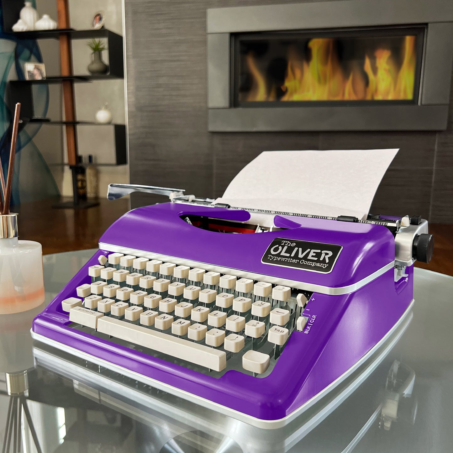 The Oliver Typewriter Company Timeless Manual Typewriter, Purple