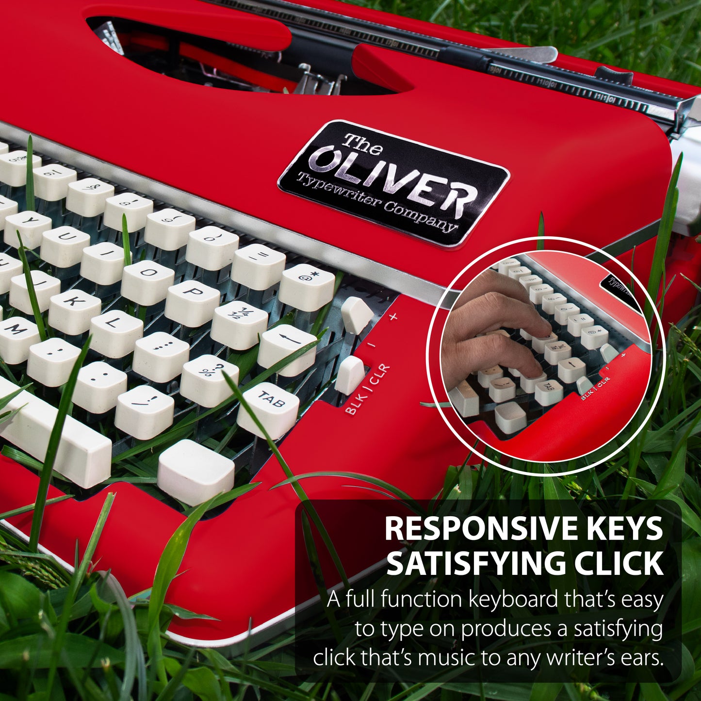 The Oliver Typewriter Company Timeless Manual Typewriter, Red