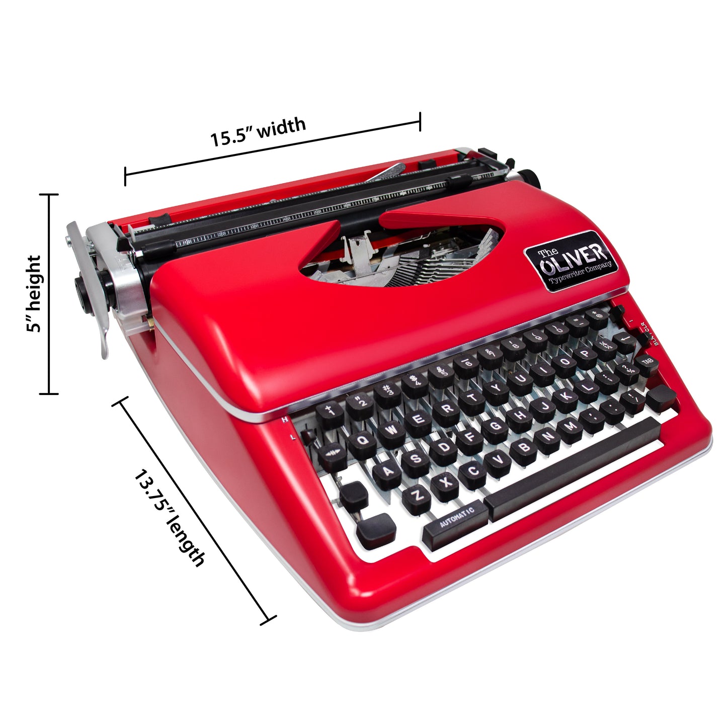 The Oliver Typewriter Company Legacy Manual Typewriter, Red
