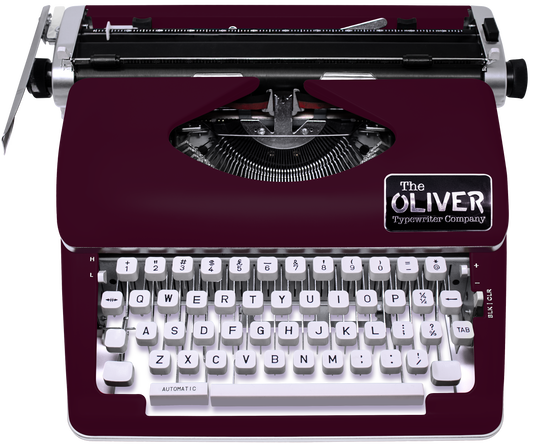 The Oliver Typewriter Company Timeless Manual Typewriter, Burgundy