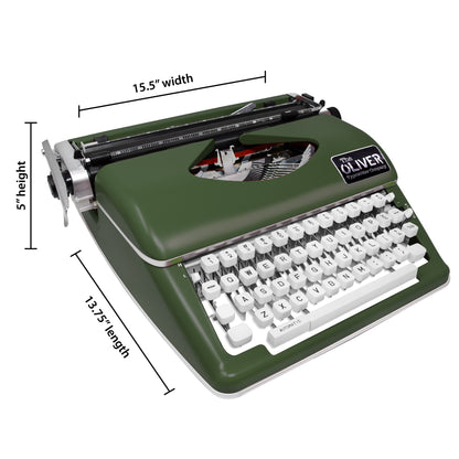 The Oliver Typewriter Company Timeless Manual Typewriter, Olive