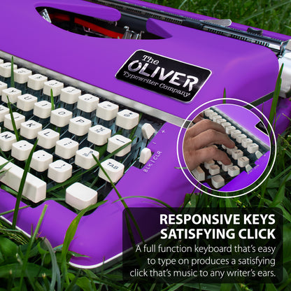 The Oliver Typewriter Company Timeless Manual Typewriter, Purple