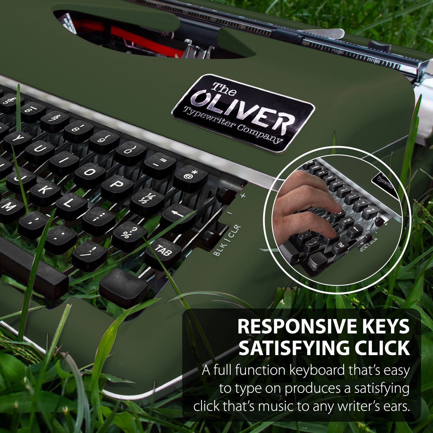 The Oliver Typewriter Company Legacy Manual Typewriter, Olive