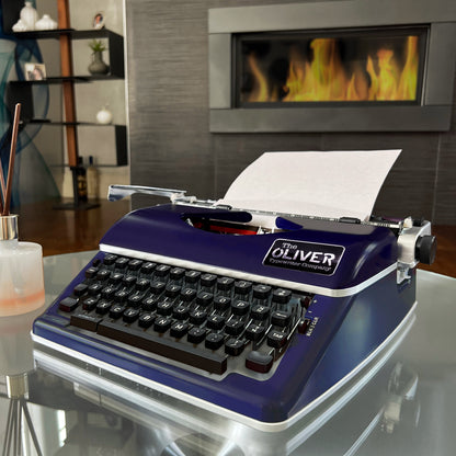 The Oliver Typewriter Company Legacy Manual Typewriter, Royal Blue