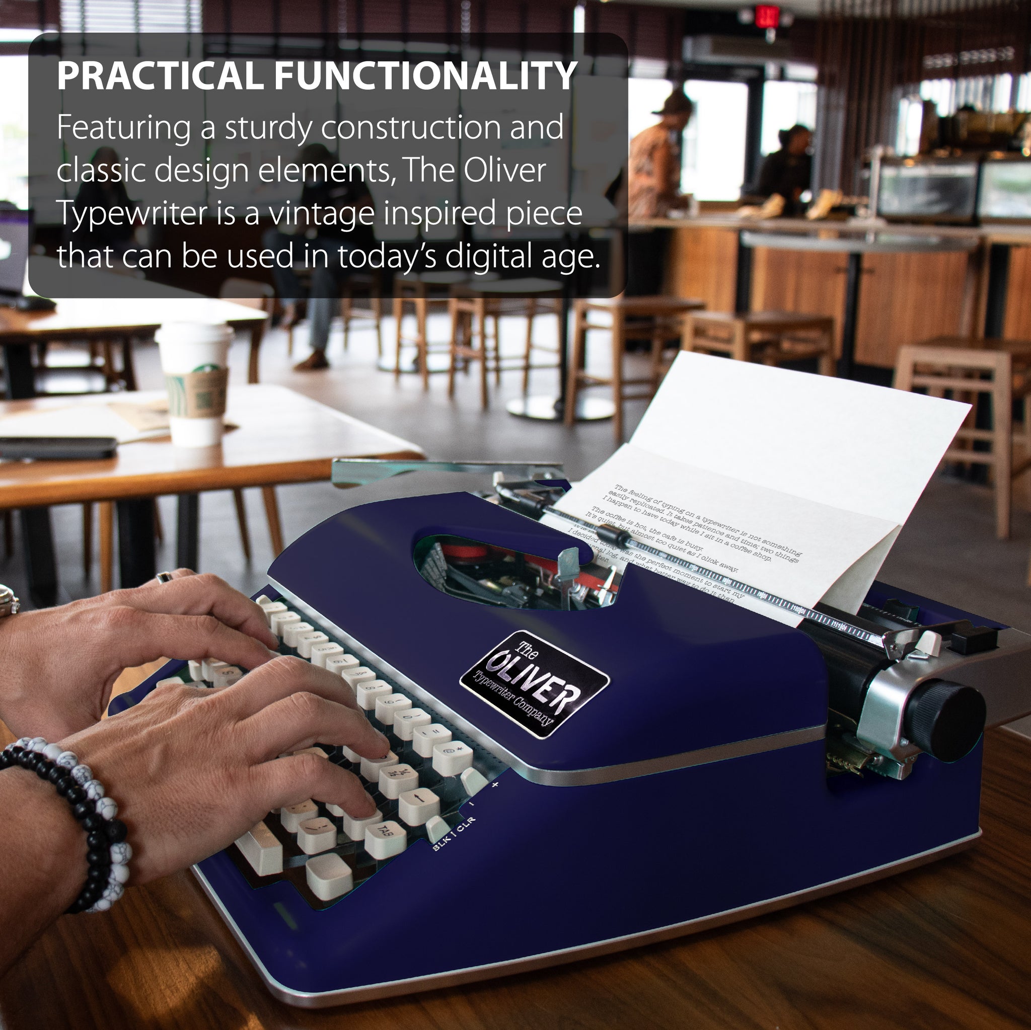 the Blue Oliver Typewriter - Retro Typing Machine with Timeless Appeal ...