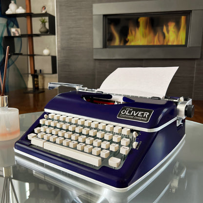 The Oliver Typewriter Company Timeless Manual Typewriter, Royal Blue