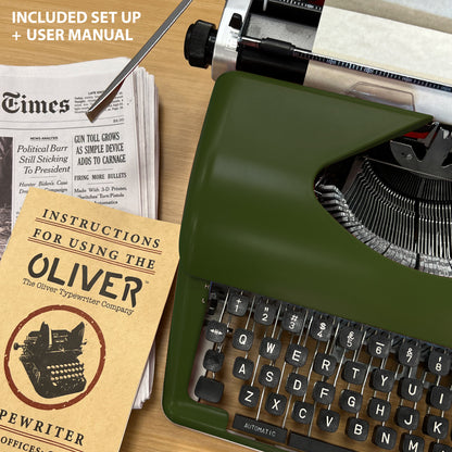 The Oliver Typewriter Company Legacy Manual Typewriter, Olive