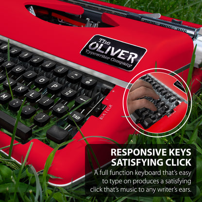 The Oliver Typewriter Company Legacy Manual Typewriter, Red
